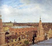 Eduard Gaertner Panorama of Berlin. oil painting on canvas